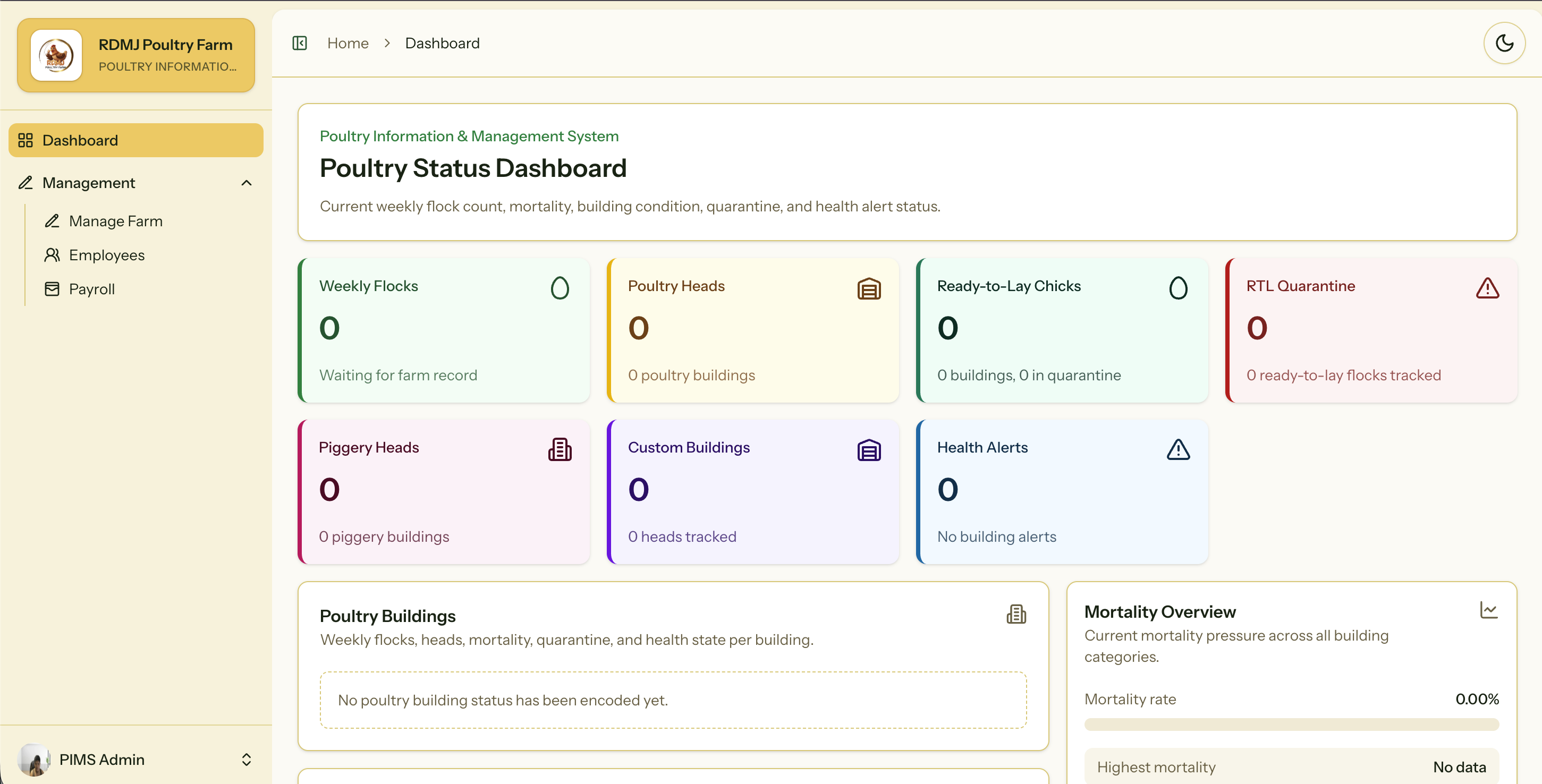 RDMJ Poultry Farm Information System main project image