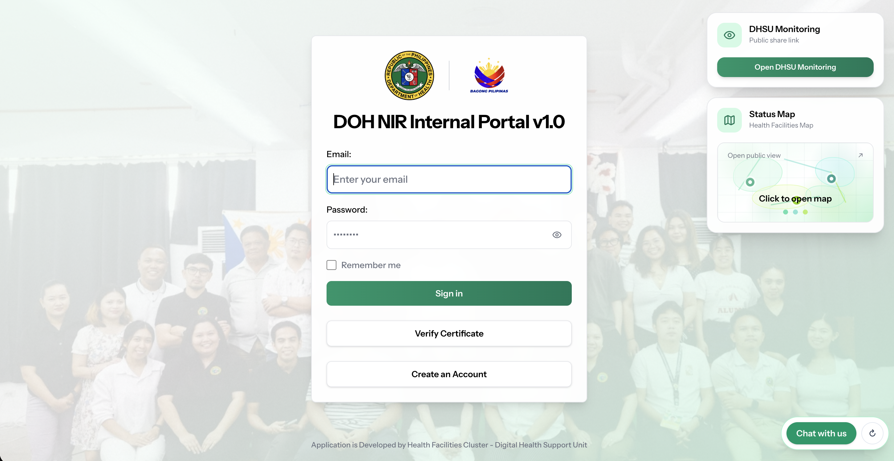 DOHNIR Internal Portal main project image